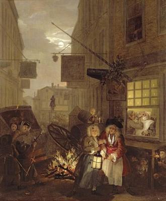 [Hogarth - Night, from Times of the Day] 