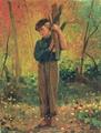[Boy Holding Logs]