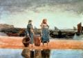 [Two Girls on Beach, Tynemouth]