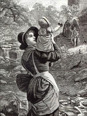 [Hughes - Home from Market, from 'Leisure Hour'] 