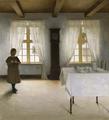 [An Interior with a Young Girl Serving Tea]
