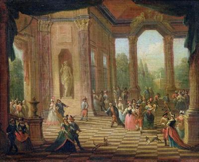 [Italian School - Scene at a Masked Ball] 