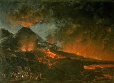 [Italian School - Vesuvius Erupting] 