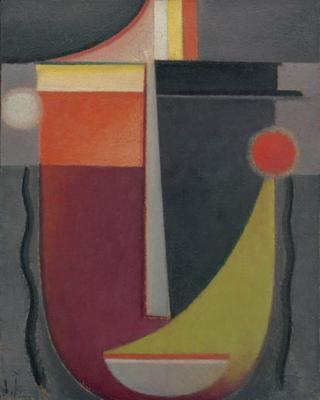 [Jawlensky - Abstract Head, Embers] 