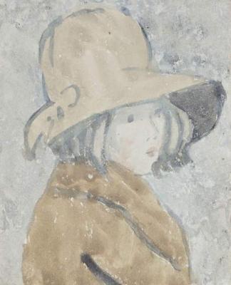 [John - Study of a Little Girl in a Wide Brimmed Hat] 