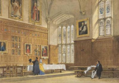 [Joseph Nash - View of the Dining Hall in Magdalen College, Oxford] 