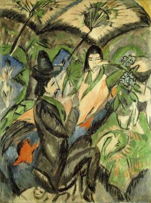[Kirchner - Couple under Japanese Parasols] 