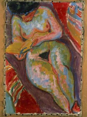 [Kirchner - Female Nude, Reading] 