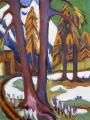 [Mountain, Early Spring with Larchen]