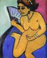 [Seated Nude with Fan]