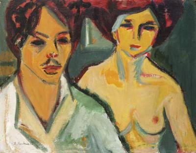 [Kirchner - Self Portrait with Model] 