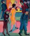 [Street Scene by the Barber Shop]