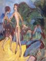 [Youth and Naked Girl on Beach]