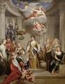[Queen Anne presenting Plans of Blenheim to Military Merit]