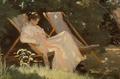 [The Artist's Wife Sitting in a Garden Chair at Skagen]