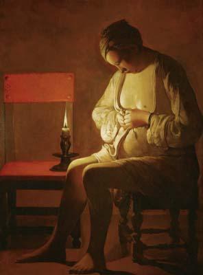 [La Tour - Woman Catching Fleas, aka The Flea Catcher] 