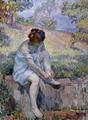 [Woman Tying Shoe]