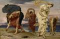 [Greek Girls Picking up Pebbles by the Sea]