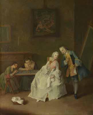 [Longhi - A Lady Receiving a Cavalier] 