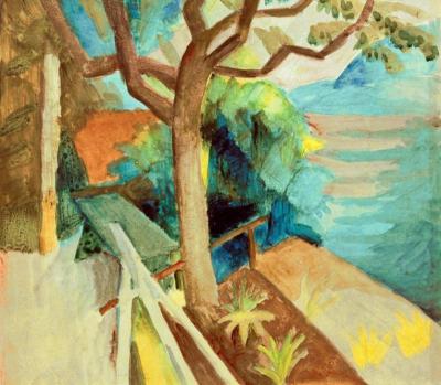 [Macke - By Lake Thun, After Sunset] 