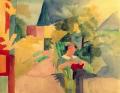 [Elizabeth, Reading in the Garden, Lake Thun]