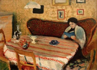 [Macke - Living Room at Tegernsee, Elizabeth Reading] 