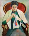 [Elizabeth, Woman Embroidering, Portrait of the Wife of the Artist]