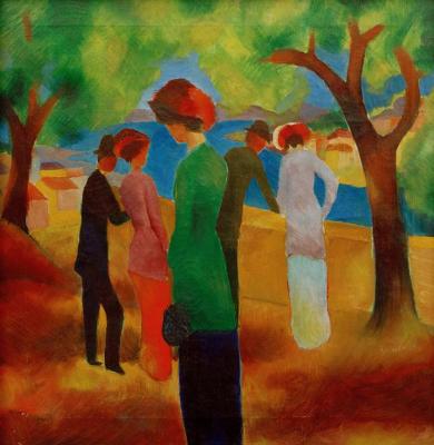 [Macke - Woman with Green Jacket] 