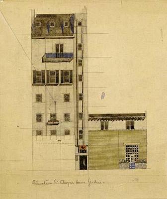 [Mackintosh - Elevation of Proposed Studio in Glebe Place and Upper Cheyne Walk] 