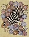 [Floral and Chequered Fabric Design]