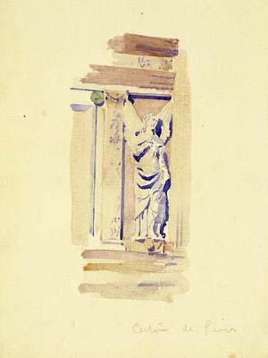 [Mackintosh - Certosa di Pavia, Study of an Angel Statue] 