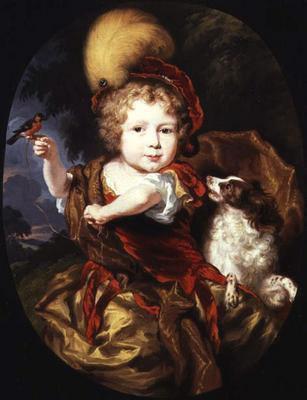 [Maes - Portrait of a Boy Holding a Bird] 