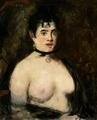 [Brunette with Bare Breasts]