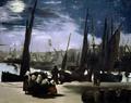 [Moonlight on Boulogne Harbour]