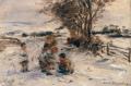 [At Play in the Snow]