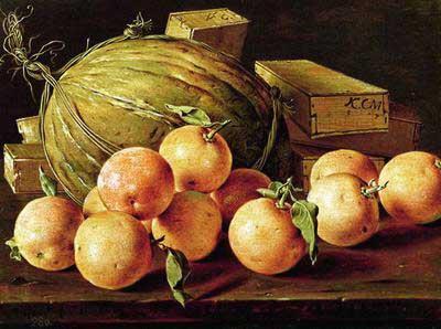 [Melendez - Still Life of Oranges, Melons and Boxes of Sweets] 
