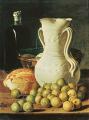 [Still Life with Bread, Greengages and Pitcher]