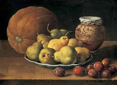 [Melendez - Still Life with Pears on a Plate] 