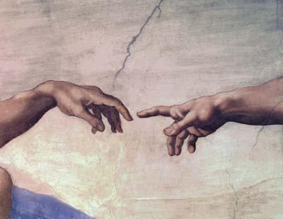 [Michelangelo - Hands of God and Adam] 