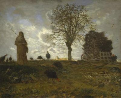 [Millet - Autumn Landscape with a Flock of Turkeys] 