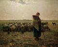 [Shepherdess with her Flock]