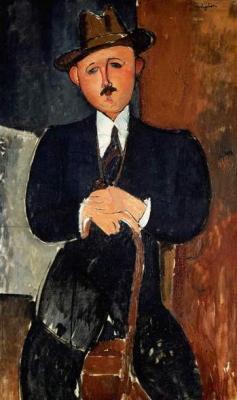 [Modigliani - Seated Man, Leaning on a Cane] 