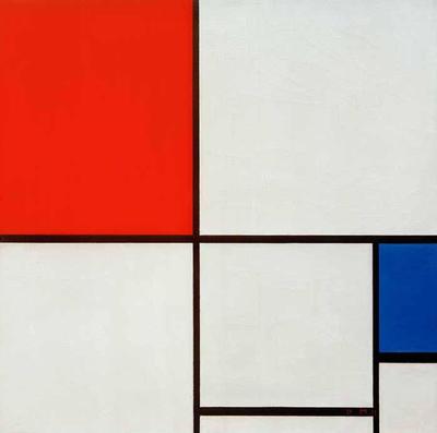 [Mondrian - Composition A, with Red and Blue] 