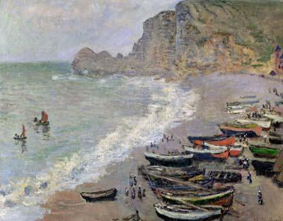 [Monet - Etretat, Beach and Porte d'Amont] 