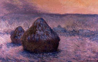 [Monet - Haystacks, Sunset] 