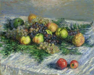 [Monet - Still Life with Pears and Grapes] 