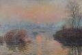 [Sun Setting over the Seine at Lavacourt. Winter Effect]