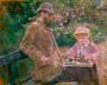 [Eugene Manet with his Daughter at Bougival]