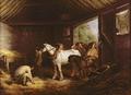 [Inside a Stable]