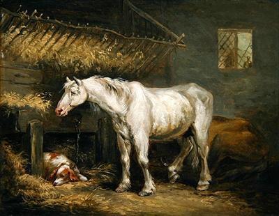 [Morland - Old Horses with a Dog] 